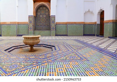 Marrakech city landmark in Morocco. Dar Si Said historic palace.