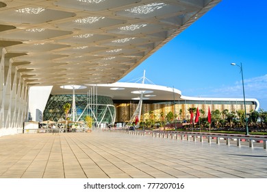 MARRAKECH, MOROCCO. 8th November, 2017: Marrakech Menara Airport. Check In Terminal