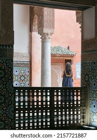 MARRAKECH, MOROCCO, APRIL 03, 2022: the Saadian tombs mausoleum in Marrakech, Morocco.
The Saadian Tombs are a historic royal necropolis. - Shutterstock ID 2157721887