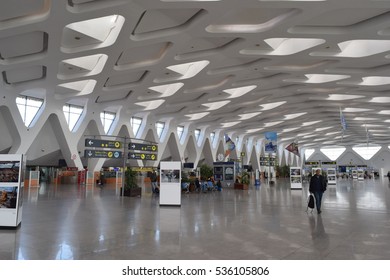 Marrakech Morocco - December 6 2016 - View Of Marrakesh Menara Airport (RAK)
