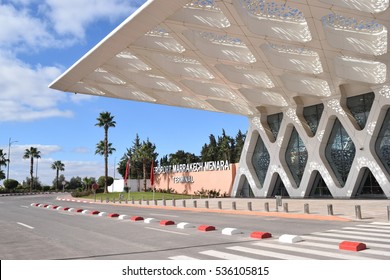 Marrakech Morocco - December 6 2016 - View Of Marrakesh Menara Airport (RAK)
