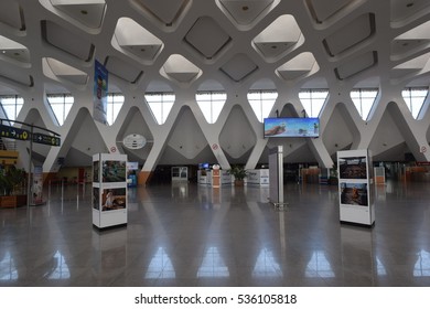 Marrakech Morocco - December 6 2016 - View Of Marrakesh Menara Airport (RAK)
