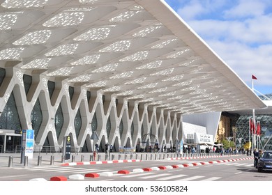 Marrakech Morocco - December 6 2016 - View Of Marrakesh Menara Airport (RAK)
