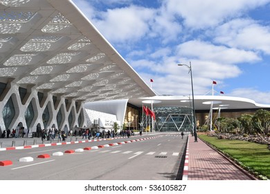 Marrakech Morocco - December 6 2016 - View Of Marrakesh Menara Airport (RAK)
