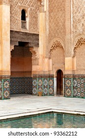Marrakesh madrasah walls ornament