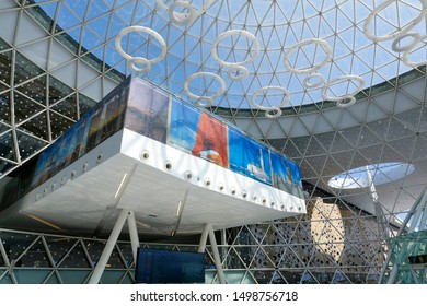 Marrakesh, Morocco - May 26, 2019 - Modern Hall Of Aeroport Marrakech Menara In Tensift-El Haouz Region.