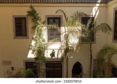 Marrakesh Morocco On May 24, 2022 Interior Of Riad Hotel In The Medina.