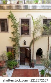 Marrakesh Morocco On May 24, 2022 Interior Of Riad Hotel In The Medina.