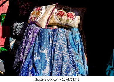 Marrakesh, Morroco, Africa - April 30, 2019: Market In The Souks Of Marrakesh Medina