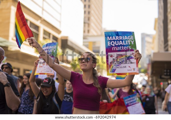 Marriage\
Equality March - Brisbane, 29 July 2017.\
