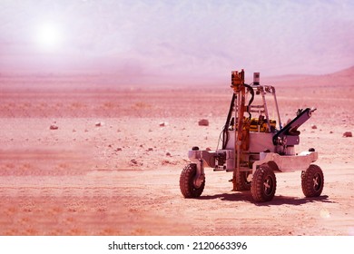 Mars explores the surface of the planet. Elements of this image were furnished by NASA. High quality photo