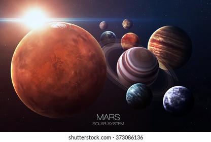 Mars - High resolution images presents planets of the solar system. This image elements furnished by NASA.
