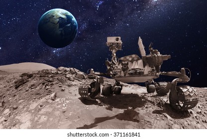 Mars Rover. Elements Of This Image Furnished By NASA