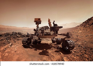 Mars rover. Elements of this image furnished by NASA - Shutterstock ID 418578940
