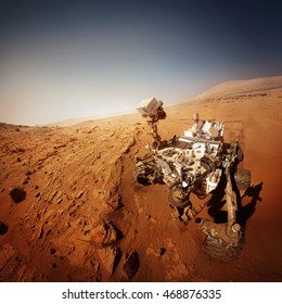 Mars Rover. Elements Of This Image Furnished By NASA