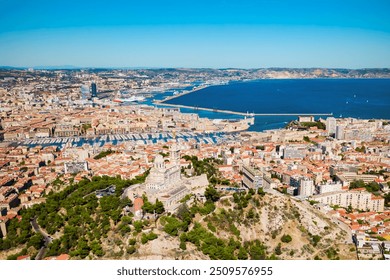 Marseille aerial panoramic view. Marseille is the second largest city of France. - Powered by Shutterstock