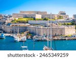 Marseille Fort Saint Nicolas seascape view, south of France