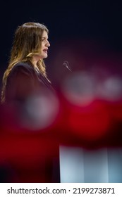 Marseille, France - 07 09 2022: Marlene Schiappa, Secretary Of State For The Social And Solidarity Economy And Associative Life, At The Mutualité Française Congress In September 2022 In Marseille.