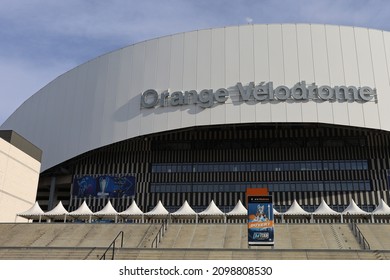 Marseille, France - 12 30 2021 : The Stade Vélodrome, Or Orange Velodrome Stadium, Football Stadium Of The Olympique De Marseille, Exterior View, City Of Marseille, Bouches Du Rhône Department, France