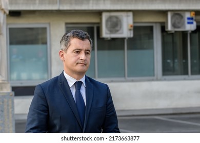 Marseille, France - 30 June 2022: Gerald Darmanin In Visit In The Police Central Station In Marseille.