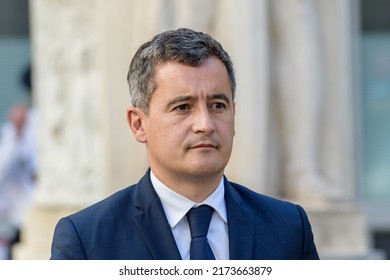 Marseille, France - 30 June 2022: Gerald Darmanin In Visit In The Police Central Station In Marseille.