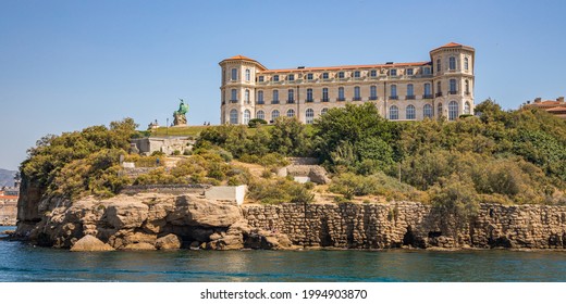 Marseille, France - June 2021 : The Palais du Pharo, a palace in Marseille, France, built in 1858 by Emperor Napoleon III for Empress Eugénie