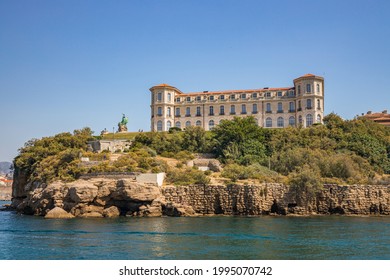 Marseille, France - June 2021 : The Palais Du Pharo, A Palace In Marseille, France, Built In 1858 By Emperor Napoleon III For Empress Eugénie