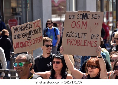 Marseille, France - May 20, 2017 : Demonstration against Monsanto