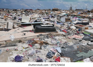 Marsh Arbour, Bahamas - September 11 2019 : The Mudd, Haitian Township In Abaco, Devastated By Hurricane Dorian