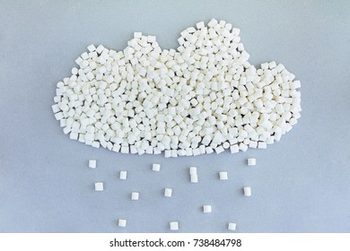 Marshmallow cloud, concept
