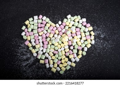 Marshmallow Heart Pastels With Colour