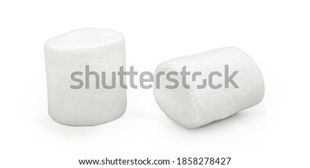 Marshmallows isolated on white background