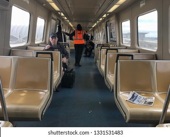 MARTA Atlanta Public Transit, Subway Metro Train, ATLANTA, GEORGIA, February 2019, Passenger Transportation.