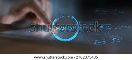 MarTech Technology and Data Driven Marketing with Analytics Automation and CRM Integration.