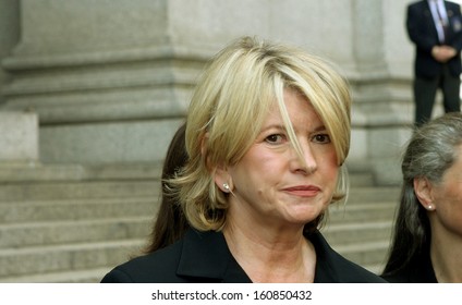 Martha Stewart Arrives At Federal Court In Manhattan For Sentencing July 16, 2004 In New York City