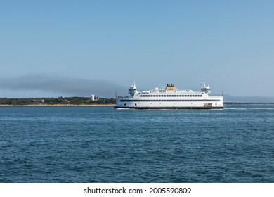 Marthas Vineyard, USA - September 25, 2017: Ferry Island Home At The Ocean In Massachusetts, USA.