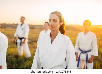 Martial art school on workout outdoor - Powered by Shutterstock