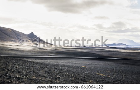 Martian landscape - Rocky road - Rocky landscape in Iceland. Looks like an image straight from Mars