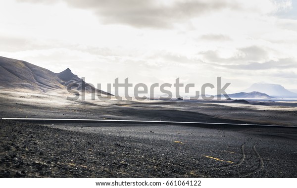 Martian landscape - Rocky road -\
Rocky landscape in Iceland. Looks like an image straight from\
Mars