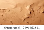 Martian soil featuring wave-like ridges and scattered stones. Simple sand photo for poster, banner and website background.