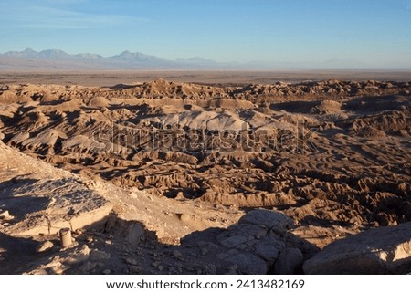 Martian Type Landsacpe at the Valley of The Moon, San Pedro De Atacama, Chile. 