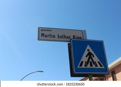 Martin Luther King Street Sign In Sardinia