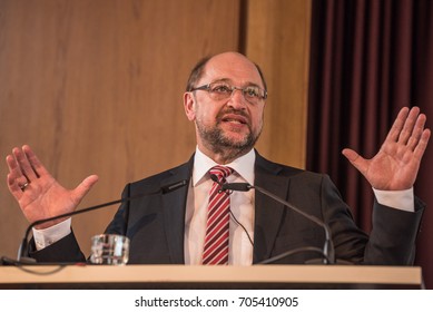 Martin Schulz Speaking At The DIW In Berlin In August 2017