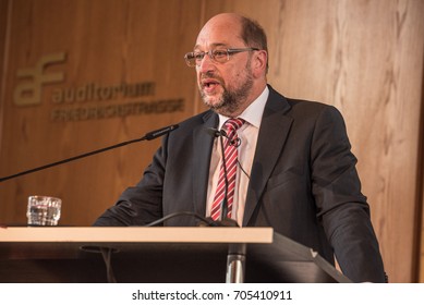 Martin Schulz Speaking At The DIW In Berlin In August 2017