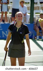 Martina Hingis At 1999 TIG Tennis Classic