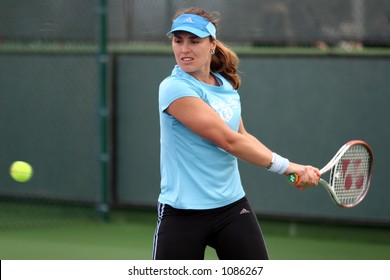 Martina Hingis At Pacific Life Open