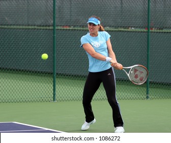 Martina Hingis At Pacific Life Open