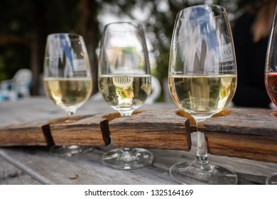 Martinborough, Wairarapa / New Zealand - February 16 2019: Wine tasting with Toast glasses