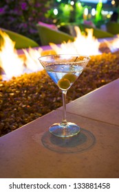 Martini By Gas Fire Pit