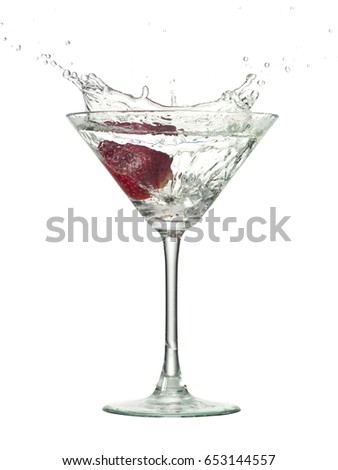Martini cocktail isolated on white